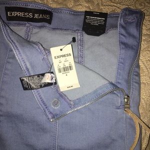 Express Jeans Denim Shorts with side zipper